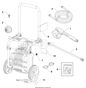 Main Unit (80027972) Diagram and Parts List for CMXGWAS020727  Briggs and Stratton Pressure Washer